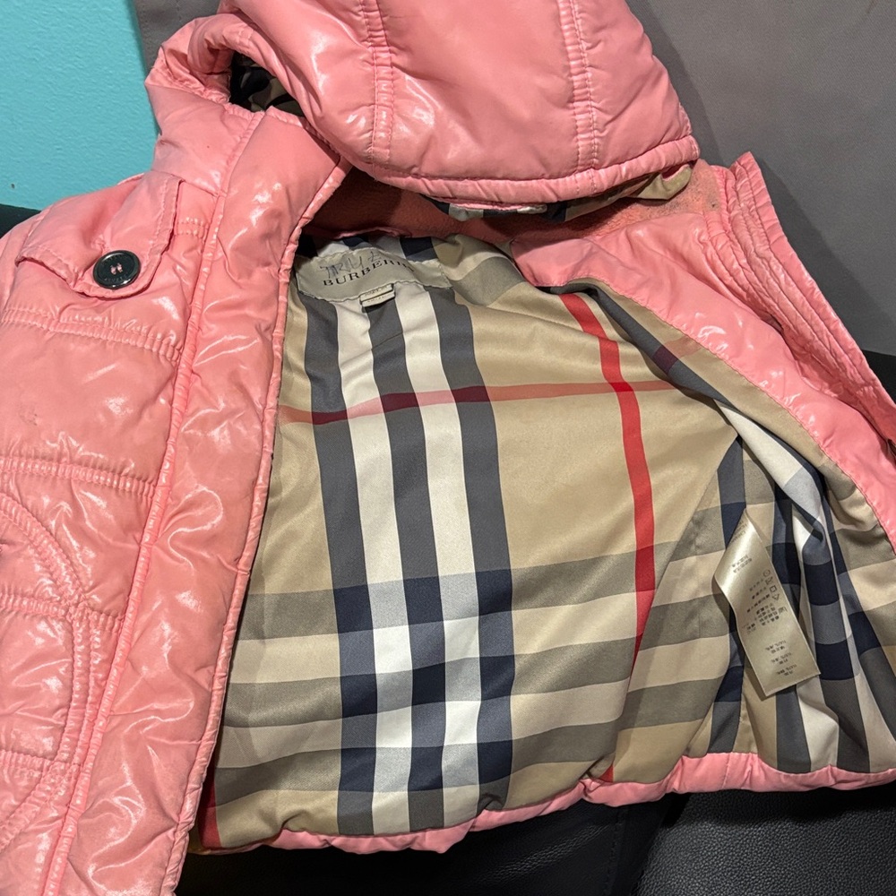 Burberry Kids Coral Puffer Jacket